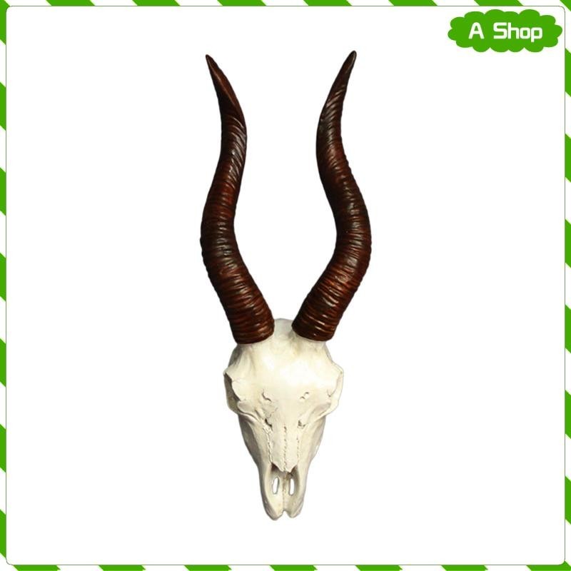 [WishshopeeljjTW] 羊頭壁雕樹脂雕像系列動物頭骨頭飾適用於假日臥室客廳