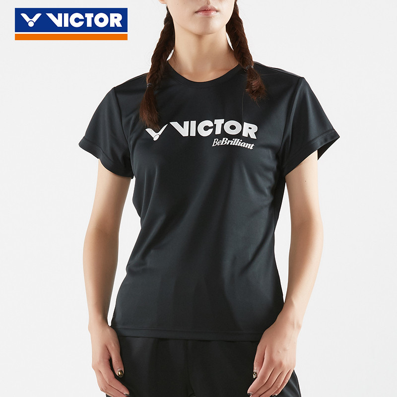 VICTOR勝利威克多羽毛球服女短袖上衣純棉團購隊服  2.23