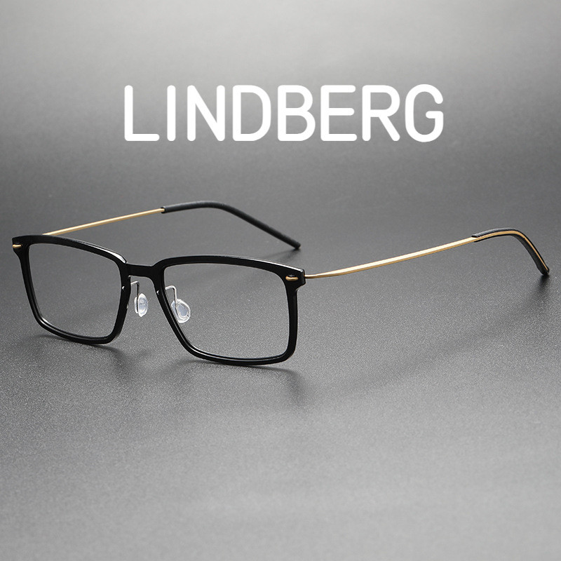 【TOTU眼鏡】金屬框眼鏡 超輕6克 LINDBERG設計師手工眼鏡 純鈦眼鏡架 6528林德伯格同款 無螺絲尼龍商務方
