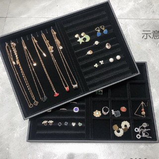附發票-置物架 收納架 珠寶首飾展示盤絨布戒指架耳環手鐲收納翡翠玉器陳列擺攤道具套裝
