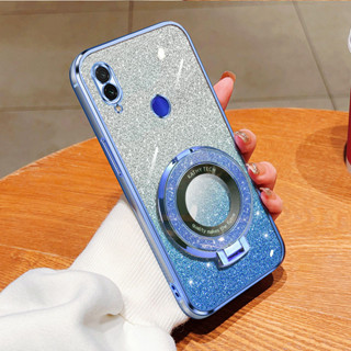 XIAOMI REDMI 適用於小米紅米 Note 7 手機殼防震電鍍 TPU 手機殼適用於紅米 Note7 支架手機殼