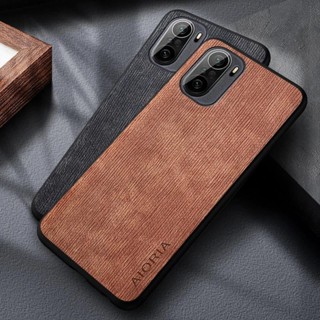 XIAOMI 適用於小米 redmi K40S Poco F4 Poco F3 木紋皮套的豪華手機殼適用於小米 redm