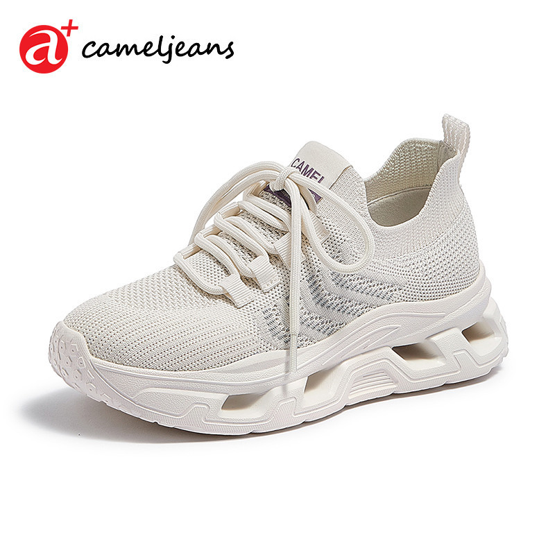 Cameljeans 女式網眼透氣跑步鞋休閒運動鞋