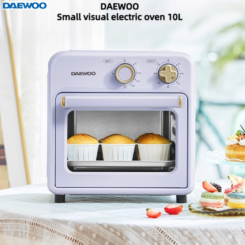 Daewoo小可視電烤箱10l油炸烤箱多合一家用迷你單人小烤箱