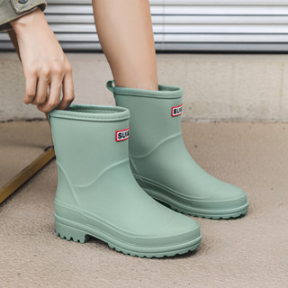 低筒雨靴 時尚雨鞋 女生潮流短低筒水鞋 四季外穿工作鞋 洗車防水防滑雨膠鞋