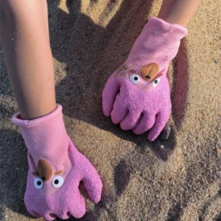 兒童手套趕海專用抓螃蟹防夾防水寵物倉鼠勞動園藝防護手套