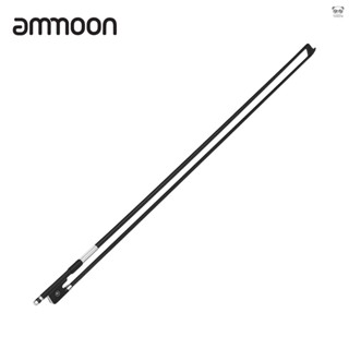 Ammoon 4/4 小提琴弓碳纖維圓棒小提琴弓烏木青蛙黑色馬毛平衡良好