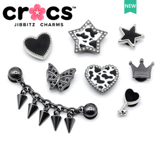 metal jibbitz crocs charms 鞋釦 鞋釦 黑色朋克風格 DIY時尚鞋附件