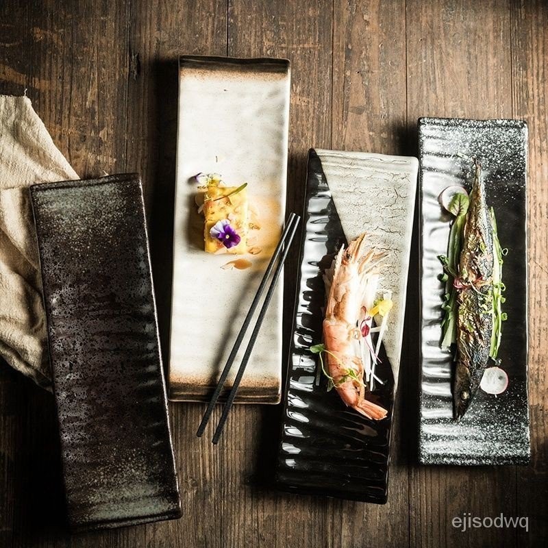 【低價清倉】日式壽司盤子長條盤點心盤創意小吃盤西餐盤刺身盤長碟子日式餐具
