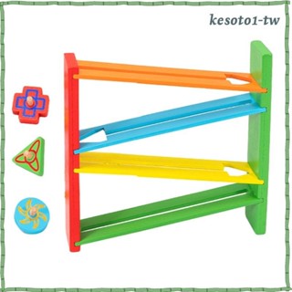 [KesotoaaTW] 比賽坡道玩具學習玩具生日幼兒木製軌道
