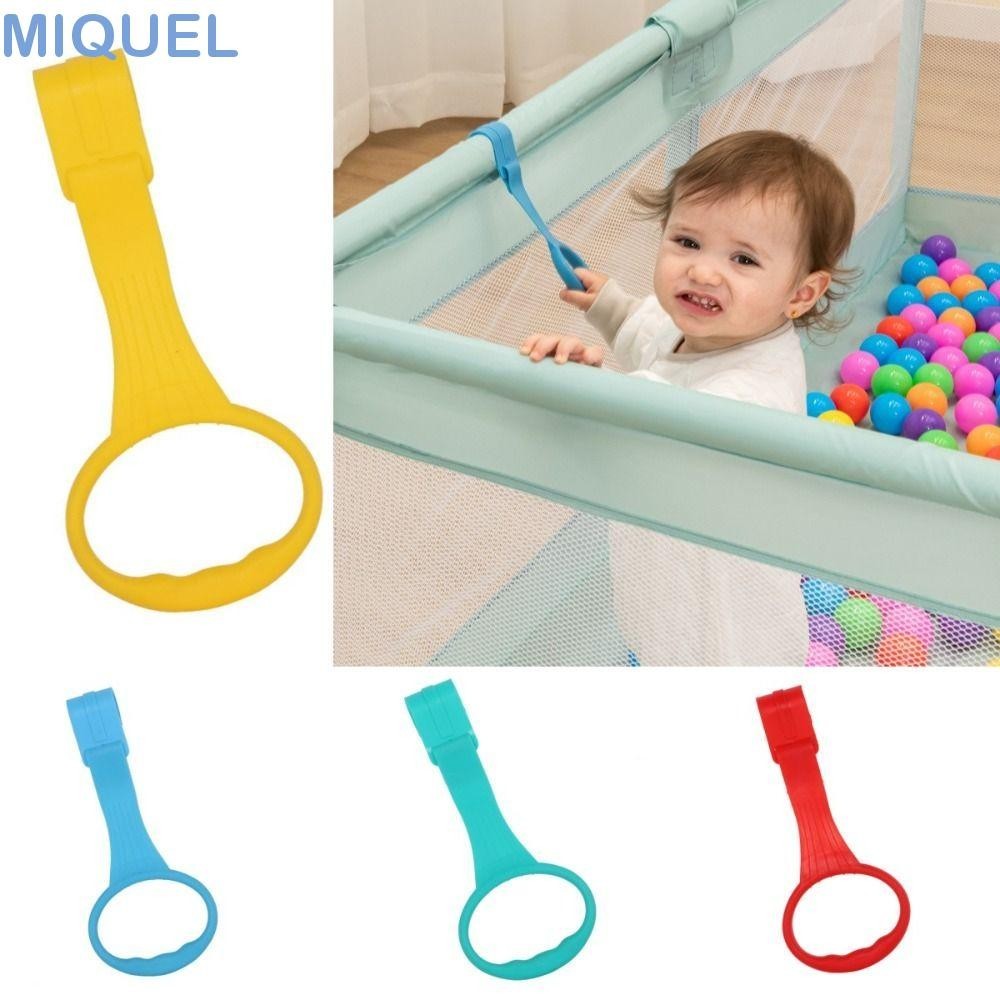 MIQUEL玩具圍欄拉環,塑料床配件嬰兒拉環,認知純色嬰兒床掛鉤床環