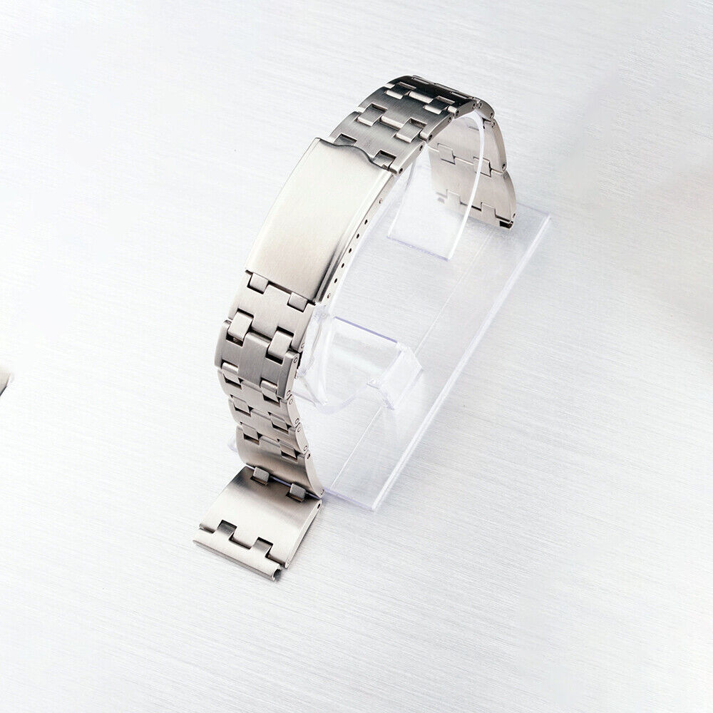 SEIKO 19mm 銀色316L 鋼錶帶 適用於 snxs79 75 精工鋼帶 牡蠣 6139 KS