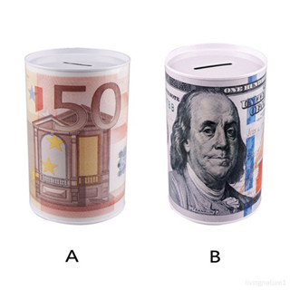 美元歐元馬口鐵密封精緻存錢罐 只進不出儲蓄罐 Savings bank