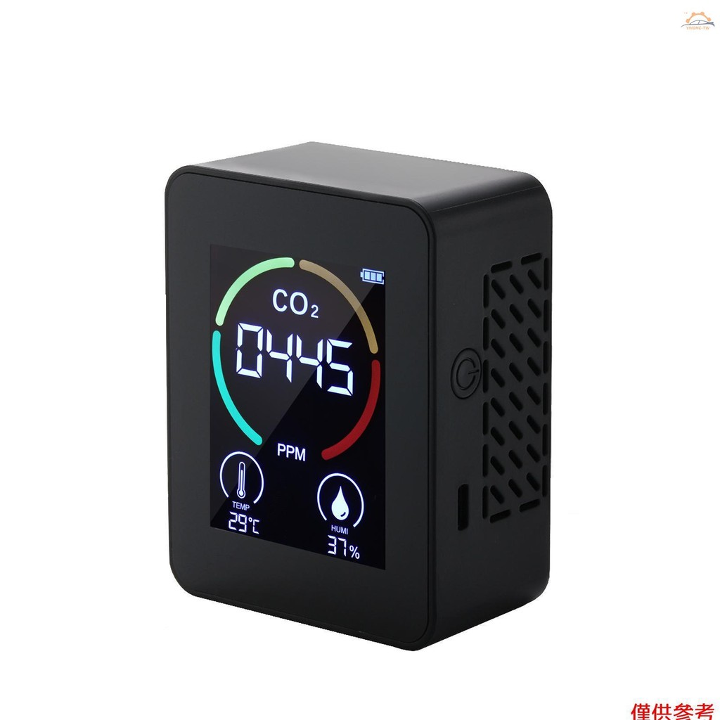 2.8英寸液晶co2濃度測試儀迷你二氧化碳檢測儀濕度和溫度計空氣質量監測儀1200mah鋰電池co2計
