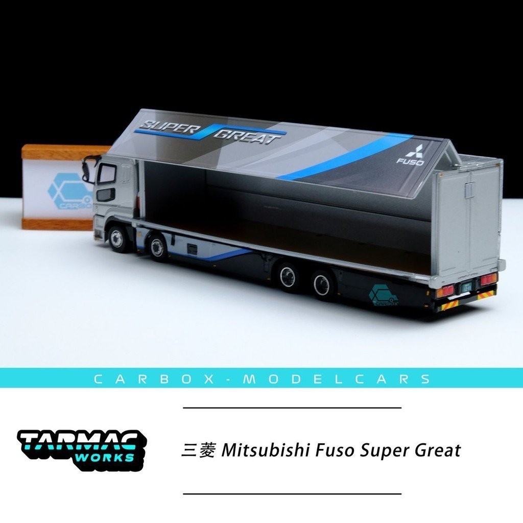 【品質保證】[CarBox] Tarmac Works 1:64 TW三菱集裝箱卡車 Fuso Super Great