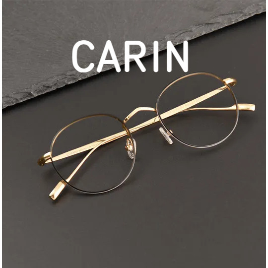 【TOTU眼鏡】金屬框眼鏡 CARIN卡琳 純鈦眼鏡框 圓框眼鏡 blossom藝文復古β鈦 男女同款近視可配度數素顏大