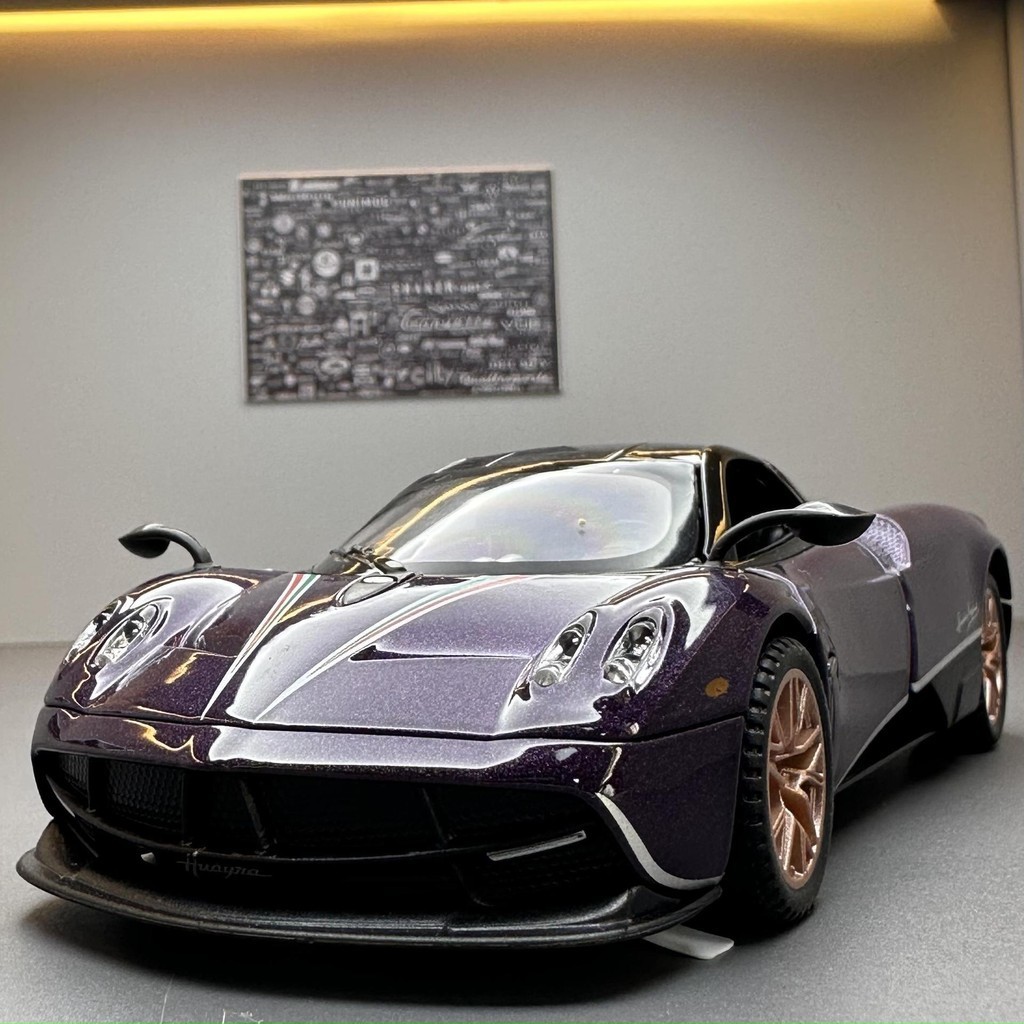 仿真汽車模型 合金模型車1:32帕加尼Huayra 合金汽車模型 收藏擺件 跑車模型