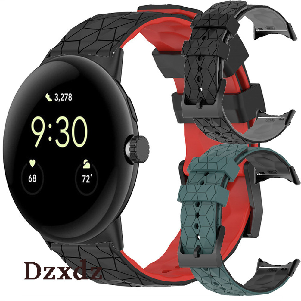 Google Pixel Watch 2 Watch2 錶帶 硅膠 錶鏈 拼色 時尚 休閒 谷歌 手錶2 硅膠錶帶 腕帶