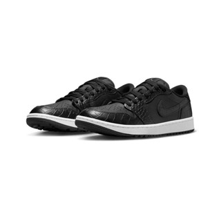 Nike Golf Air Jordan 1 Black Croc 限量版喬丹一代黑鱷魚高爾夫球鞋