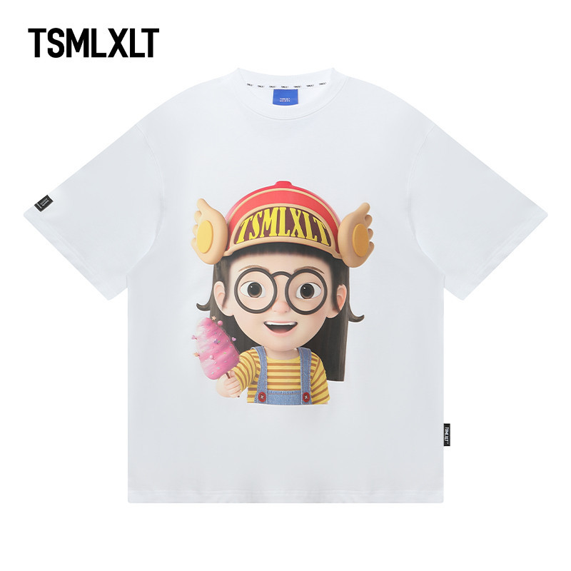 TSMLXLT1號系列潮牌時尚上衣百搭卡通情侶短袖T恤  3.13