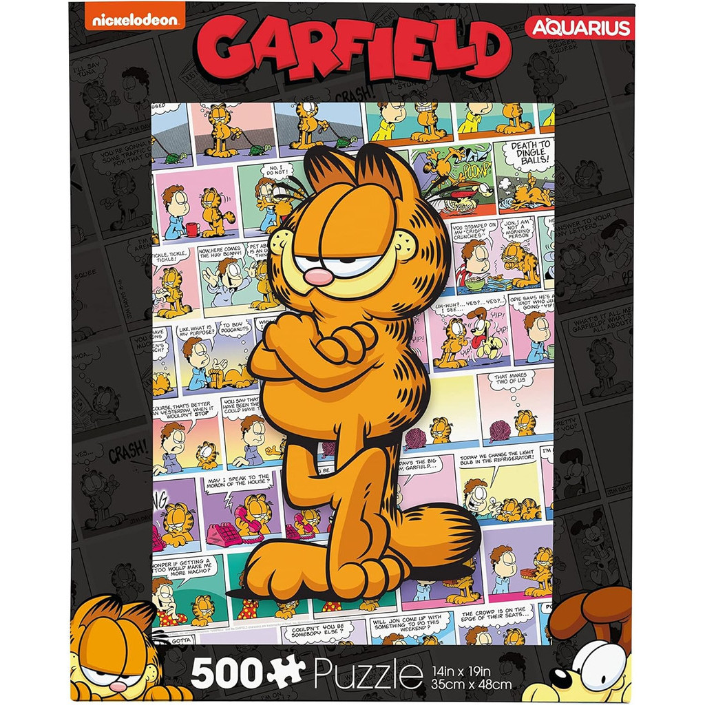 加菲貓拼圖(500 片拼圖) - 無眩光 - 精密版型 - 官方授權加菲貓商品和收藏品 - 14x19 英寸