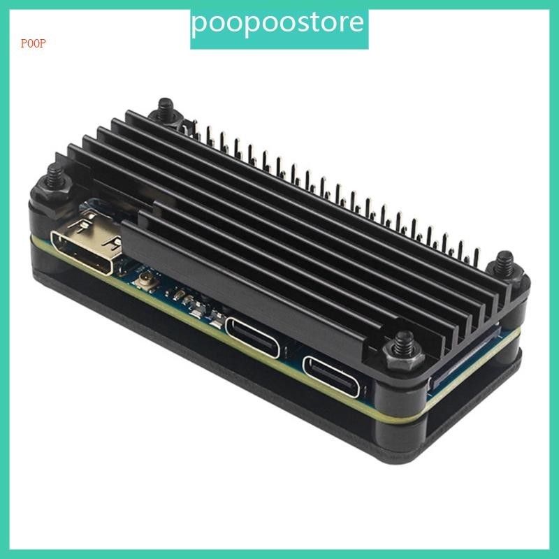 Poop 適用於 Banana Pi M4 零散熱器外殼盒堅固的鋁製外殼盒