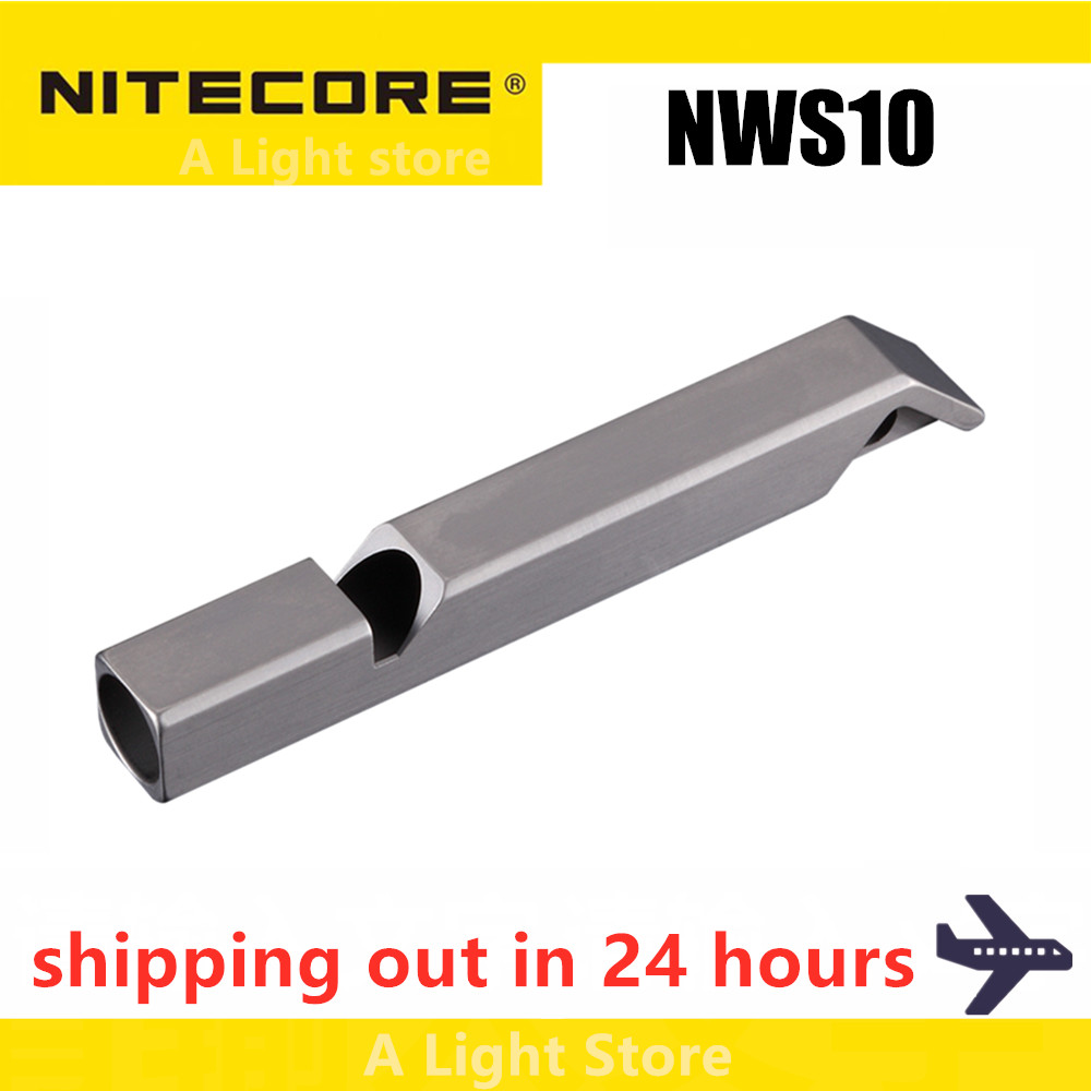 Nitecore NWS10 鈦緊急口哨項鍊吊墜戶外 120dB 帶鑰匙鏈