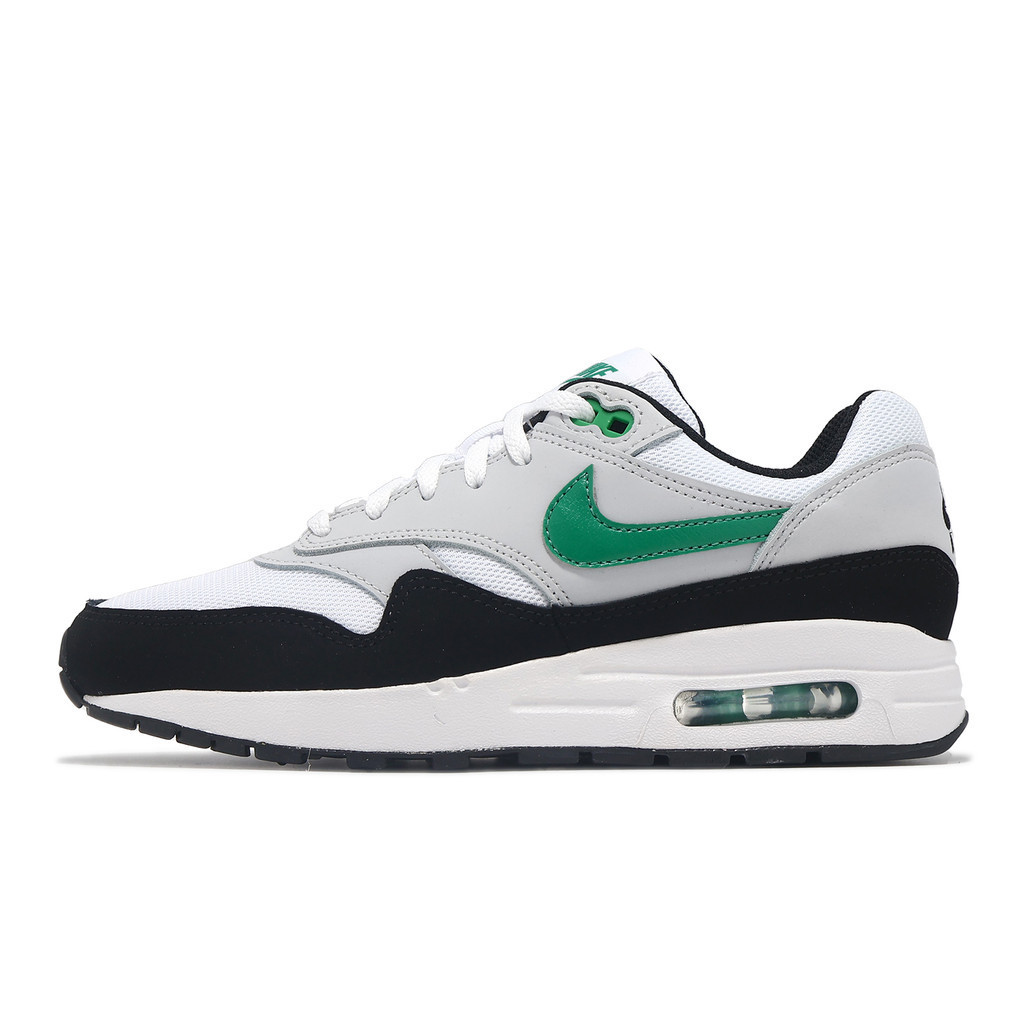 Nike 休閒鞋 Air Max 1 GS 女鞋 大童 白 黑 綠 復古 氣墊 運動鞋 [ACS] DZ3307-108