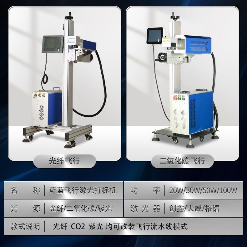 【臺灣專供】蔚藍桌面雷射打標機光纖金屬雕刻機全自動便攜式銘牌塑膠刻字打碼