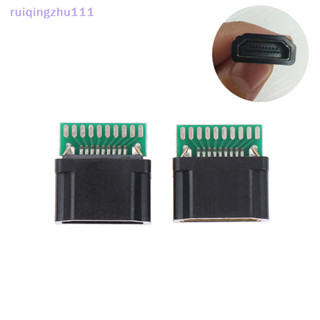[ruiqingzhu] 1pcs 19PIN 母頭 HDMI 插孔/插座連接器帶 PCB 板焊接類型帶塑料外殼 [TW