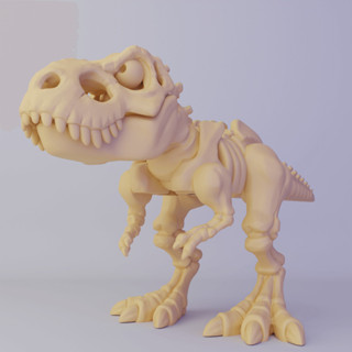霸王龍骨骼模擬恐龍化石玩具3D列印可動關節玩偶兒童爆款禮物