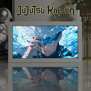 3D 燈箱動漫 Jujutsu Kaisen 迷你燈畫 Satoru Gojo LED 燈架展示架美學房間餐桌裝飾收藏愛