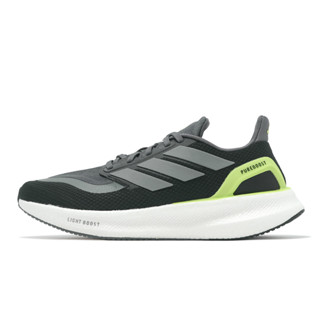 adidas 慢跑鞋 Pureboost 5 男鞋 黑 灰 綠 緩衝 輕量 路跑 愛迪達 [ACS] JH6445