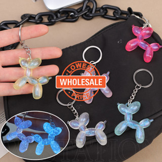 [批發價] 2 件發光氣球狗鑰匙扣 - 彩色可愛包挂件 - 創意卡通鑰匙圈 - 汽車鑰匙裝飾挂件、背包包 - 鑰匙鏈配件