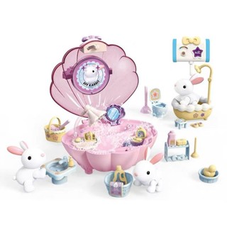 【免運】 萌兔貝殻屋 玩具 小兔子 小貓咪玩具 娃娃 娃娃屋 芭比娃娃 洋娃娃 兒童玩具 玩具屋 家家酒玩具 生日禮物