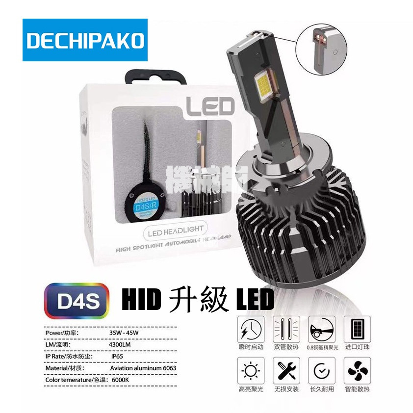 『機械師』 適用豐田 寶馬 LED D1S D2S D3S D4S 高亮45W汽車大燈氙氣燈升級LED無損直上帶解碼LE