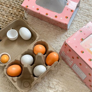 木製仿真雞蛋 鴨蛋組合套餐 嬰幼兒童玩具 啟蒙禮物玩具