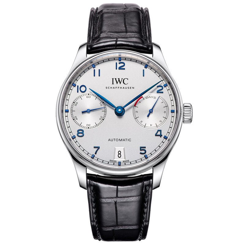 葡萄牙系列男士腕錶 自動機械手錶 42.3毫米 IW500705七日鏈白盤藍針