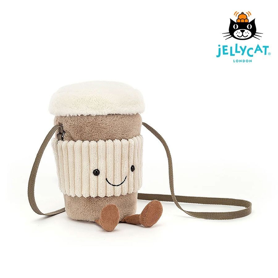 Jellycat拿鐵咖啡斜背包 eslite誠品