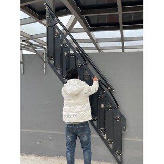 【開立發票】免運 靠牆摺疊樓梯 家用閣樓側面踏板梯 戶外loft複式小公寓樓樓梯 貼牆