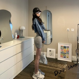 【現貨速發】 【DIFF】韓版彈性修身顯瘦翻領連衣裙 洋裝 長版上衣 套裝 短袖上衣 短袖t恤 女裝 顯瘦上衣 衣服 素