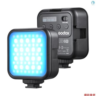 Litemons LED6R RGB LED 視頻燈可充電迷你補光燈 3200K-6500K 可調光 13 種燈光效果支
