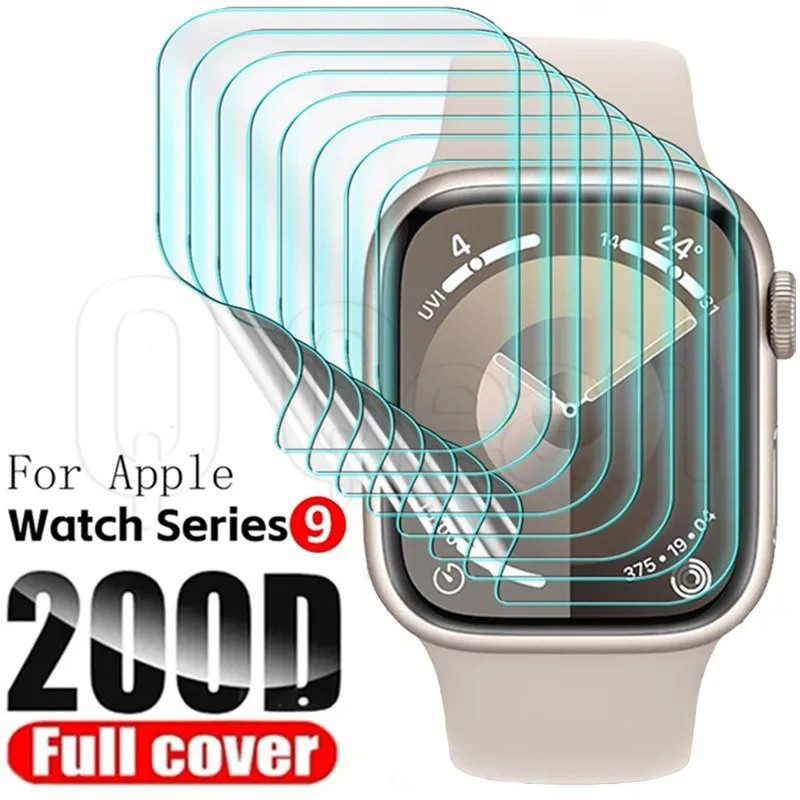 41/45mm 高清透明水凝膠膜 - 智能手錶屏幕保護膜 - 兼容 Apple Watch IWatch Series