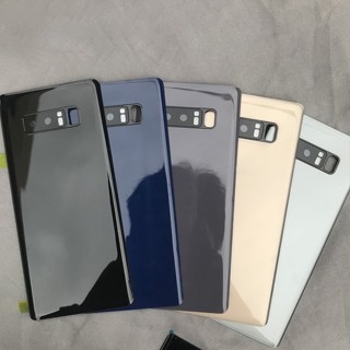 SAMSUNG 適用於三星 Galaxy Note 8 N950 N950F 後玻璃電池蓋蓋 + 膠粘劑 + 相機玻璃鏡