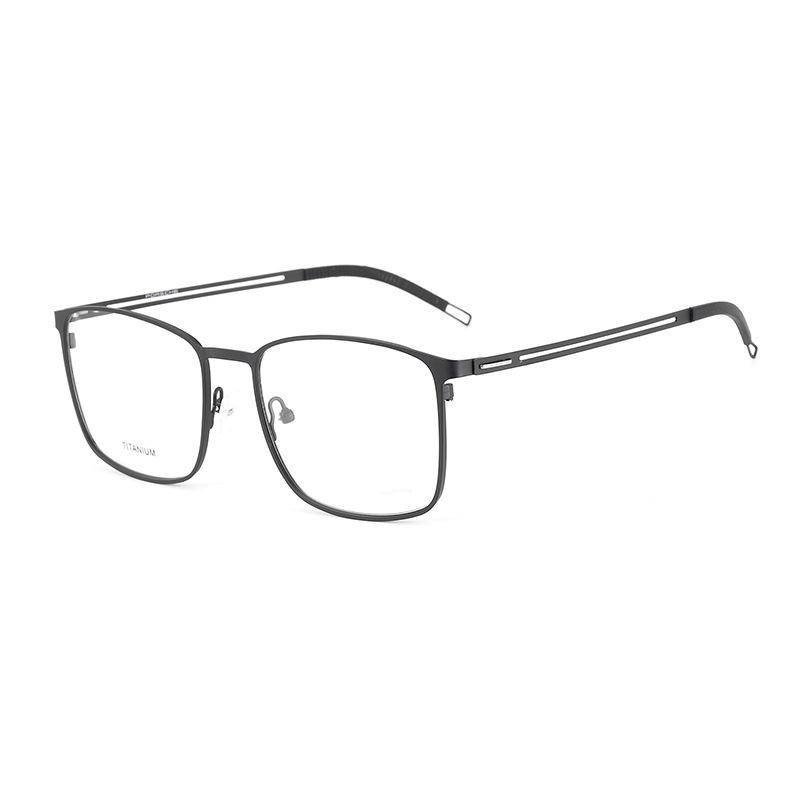 商務方框近視眼鏡框   鈦合金光學防藍光眼鏡架