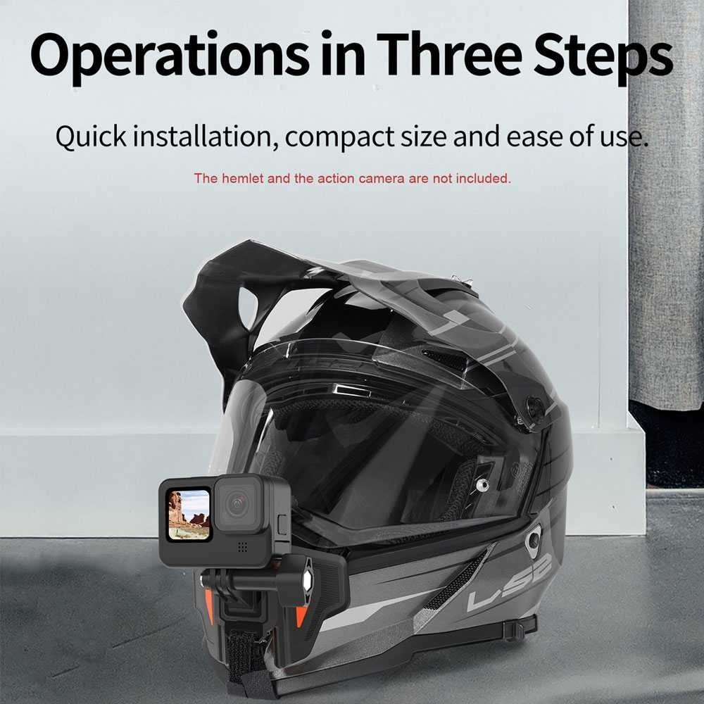 用於 GoPro 運動凸輪 GP-HBM-MT2 Tinari 的 Telesin 摩托車頭盔下巴支架