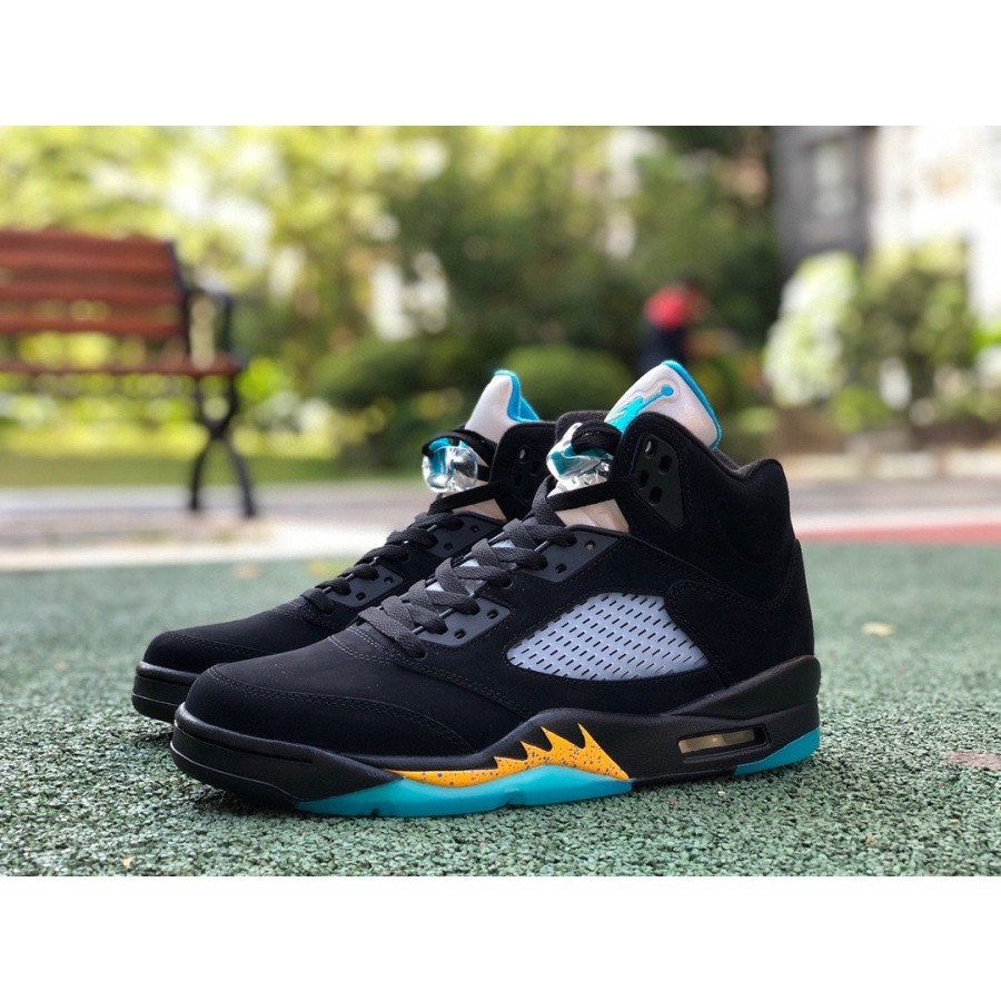 2023新品熱賣 Air Jordan 5 復古黑色“Aqua”男式 AJ5 籃球鞋 DD0587-0