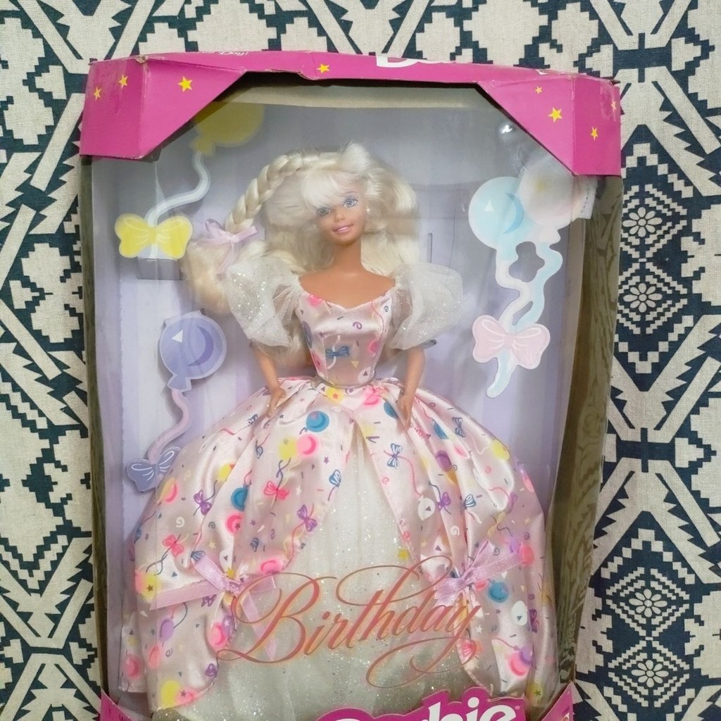 現貨Birthday Barbie 1996生日芭比派對禮物甜美開口笑珍藏版芭比