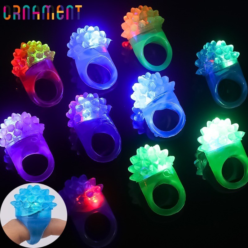 [精選] 草莓環形燈 - 節日裝飾 - 婚禮生日派對用品 - 發光玩具 - 發光、閃亮、軟橡膠 - LED 手指燈 -
