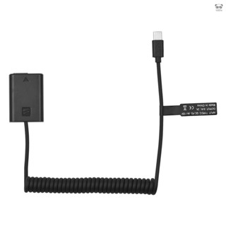 Andoer NP-FW50 虛擬電池 USB-C 耦合器適配器,帶 USB Type-C 彈簧電源線更換,適用於 Al